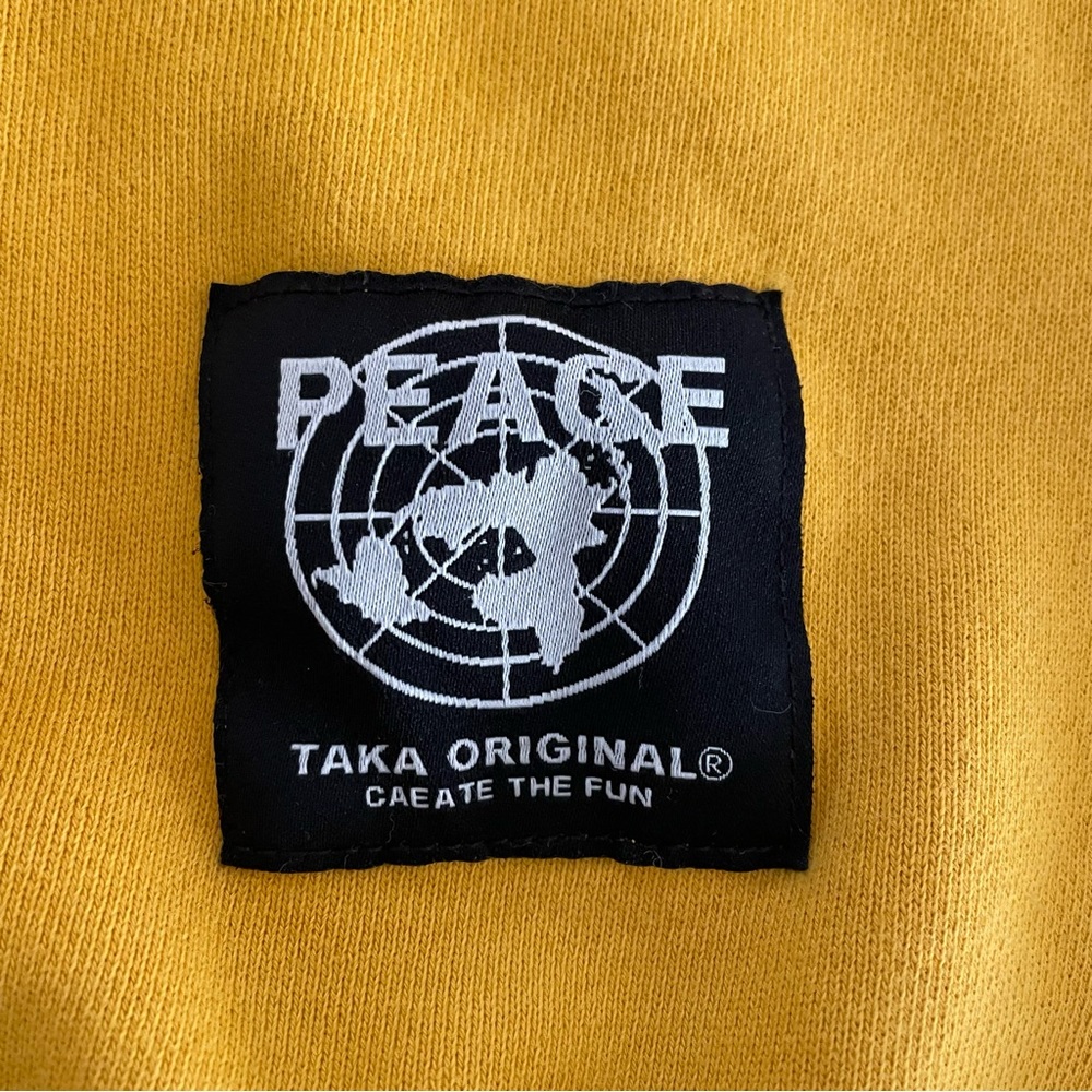 TAKA Original Men's Sweatshirt XL Mustard Yellow Boxy Oversized Streetwear - Picture 8 of 10